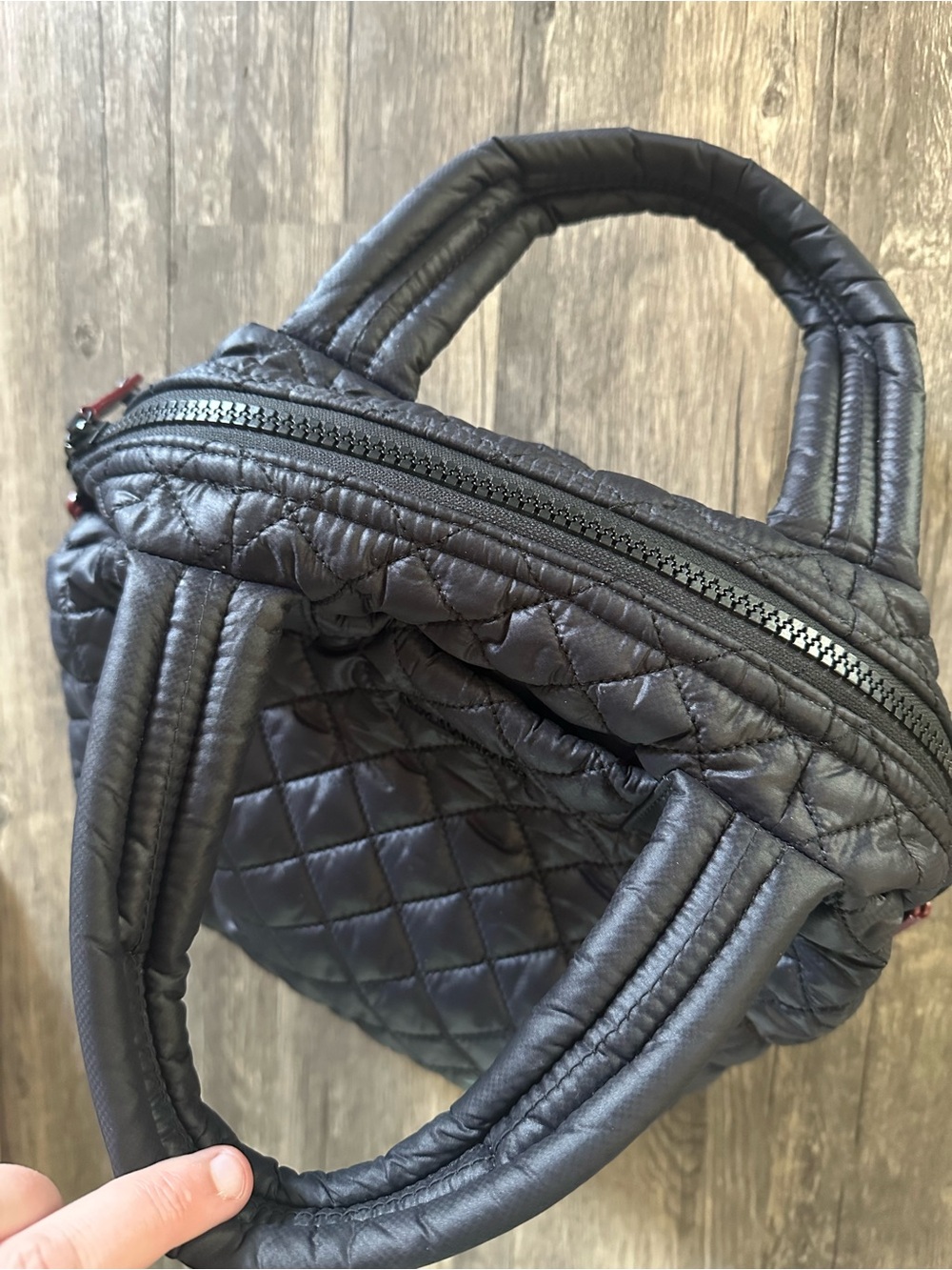 MZ Wallace Small Sutton Quilted Black Nylon Tote - Picture 9 of 14